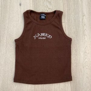 Brown Named collective ribbed tank top. Fits size small/medium. Never worn.
